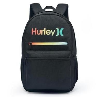 Imagem de Mochila Casual Masculina Notebook Resistente Escolar Faculdade Impermeável Hurley 15 Litros-Masculino