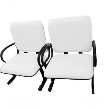 Imagem de 02 Cadeiras Para Escritório Para Obesos Até 250kg Branco - DESIGN OFFI