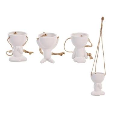 Imagem de Cachepot Vaso Bob de Pendurar Corda Planta Suculenta 1 Uni Mãos Para B