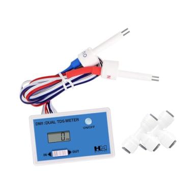 Imagem de Generic Medidor de qualidade de água TDS com sonda dupla DM1 Dispositivo de análise de água para aquário