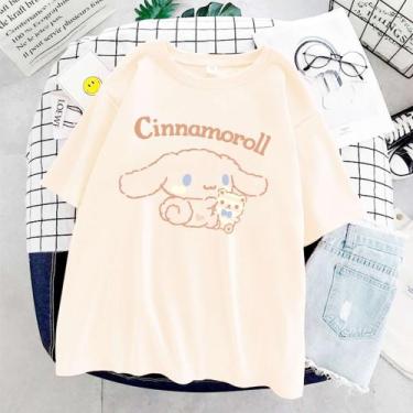 Imagem de Camiseta Cinnamoroll Unissex - sneko, Offwhite, GG babylook