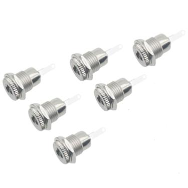 Imagem de SYCZIOHU DC-099 Conector de painel fêmea rosqueado de 5,5 mm x 2,1 mm para áudio de carro, laptops e leitores de MP3 (6 peças)
