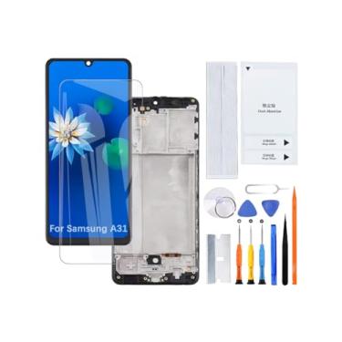 Imagem de Tela de exibição para Samsung Galaxy A31 TFT A315F A315F/DS A315G/DS A315G Kit de montagem de tela LCD com moldura (sem impressão digital)