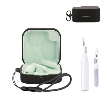 Imagem de Capa para CMF Buds 2, capa protetora para fone de ouvido NOUKAJU (com mosquetão + cordão + caneta de limpeza) à prova de quedas, à prova de choque, à prova de poeira, capa para nada CMF Buds 2 (preto)