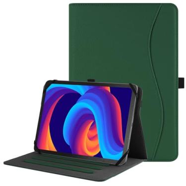 Imagem de HGWALP Capa universal para tablet de 22,8 cm, 25,7 cm, 25,9 cm, 26,7 cm, 27,7 cm, 27,9 cm, 27,9 cm, 27,9 cm, capa fólio com suporte para vários anjos com alça de mão para iPad, Samsung e outros