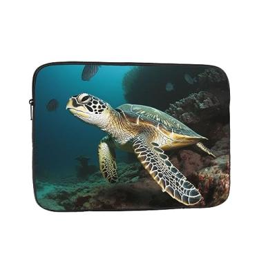 Imagem de Capa para laptop tartaruga marinha bolsa para laptop à prova de choque capa protetora para notebook capa para laptop 13 polegadas