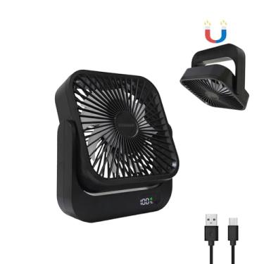 Imagem de STRUGGANT Ventilador portátil para cabine de navio de cruzeiro, ventilador aprovado por navio de cruzeiro, ventilador de mesa com base magnética para tetos e paredes da cabine, recarregável por USB