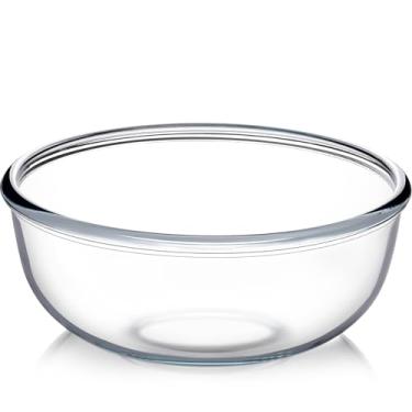 Imagem de NUTRIUPS Tigela de vidro grande de 1,5 litros, tigelas de salada grandes transparentes para cozinha