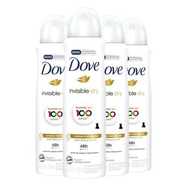 Imagem de Kit Desodorante Aerosol Dove Invisible Dry 150ml - 4 unidades