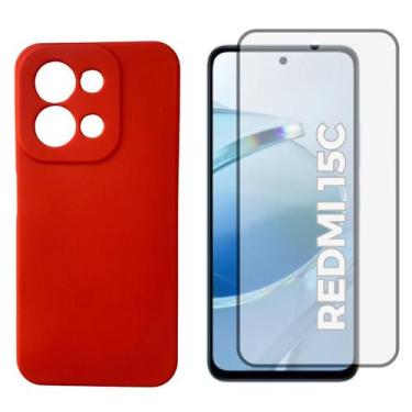 Imagem de Capa Silicone + Película de Vidro 3D Para Xiaomi Redmi 15c - Generica,