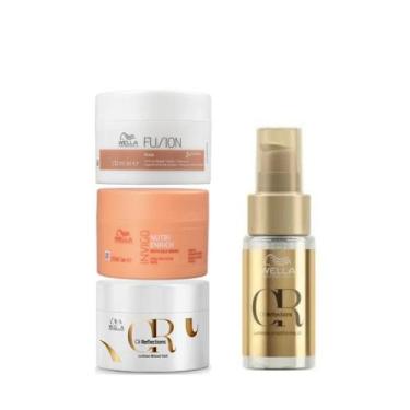 Imagem de Wella Cronograma Fusion 150ml + Enrich 150ml + Oil 150ml + Oleo 30ml -