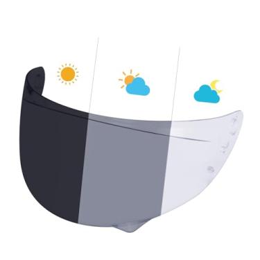 Imagem de PSLER Viseira fotocrômica HJ-34P - Viseira HJ-34P matizada C10 viseira de capacete Pinlock-Ready Face Shield para HJ-34P C10, fotocromática