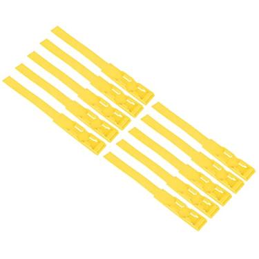Imagem de 10 Peças Coleiras de Identificação de Identificação Bandas Pecuária Pliesorarmestock Tira de Tornozelo Identificação de Gado (Amarelo)