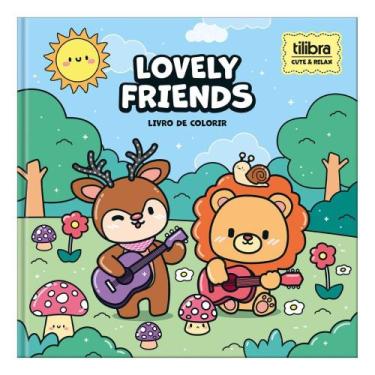 Imagem de Livro de Colorir Cute & Relax Cozy Life Moments Lovely Friends 46 Folh