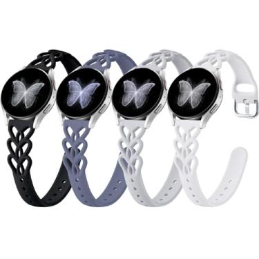 Imagem de Wepro Pulseira esportiva trançada trançada de silicone para Samsung Galaxy Watch 7 de 20 mm, feminina, 6, 5, 4 mm, 40 mm, 44 mm, 6, 4, clássico, 43 mm, 47 mm, 42 mm, 46 mm, 5 Pro, 45 mm, 3, 41 mm