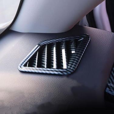 Imagem de TENWIND Compatível com Mitsubishi L200 Triton 2024-2025+ Acessórios de tampa de ventilação de ar condicionado para painel de carro (fibra de carbono)