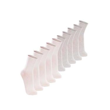 Imagem de Kit com 10 Pares de Meias sem Punho Casual Lupo 1275-011 Colorido, Cin