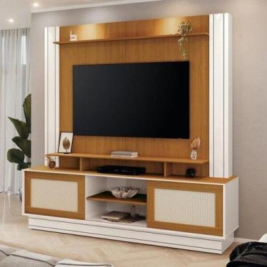 Imagem de Home para Sala Antares Tv 55&quot Off-White/Cedro - HIPERSTOCK