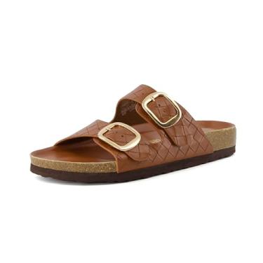 Imagem de CUSHIONAIRE Women's Lang Woven Cork Footbed Sandal With +Comfort, Cognac Woven 9.5