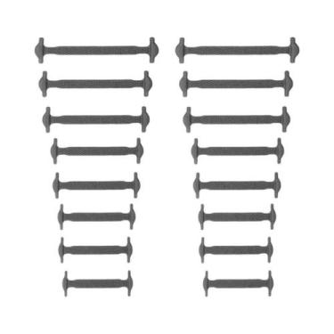 Imagem de Cadarços Elásticos De Silicone Unissex, 16 Peças, Sem Nó, Com Elástico