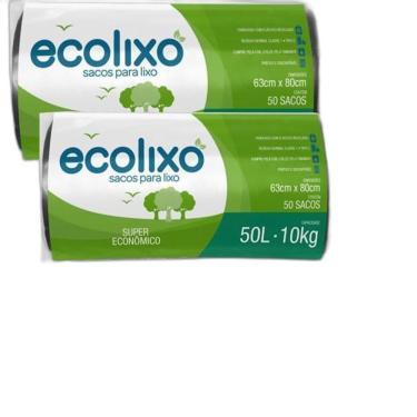Imagem de Kit Saco De Lixo 50L Preto C/50 Super Economico  20 Pacotes 