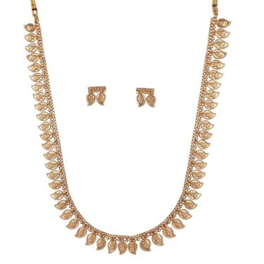 Imagem de Touchstone NOVO Bollywood indiano feito à mão finamente gravado étnico hindu fortuna riqueza deusa Lakshmi Paisley inspirado no templo conjunto de colar inspirado em joias em tom dourado para mulheres