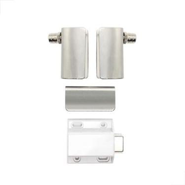 Imagem de Par De Dobradiça Para Vitrine Rack Com Fecho Magnético - Fast Vidros