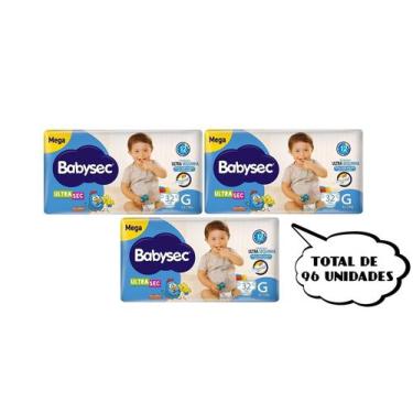 Imagem de Fralda Babysec Ultrasec - Tam G - (3 pacotes-32 cada pacote) total de 