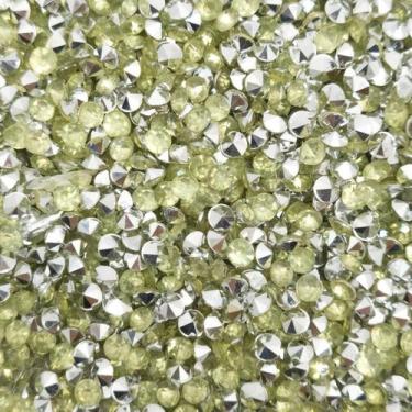 Imagem de Colagem Redondo Strass Acrílico Verde Claro Transparente 3mm 25000pçs 