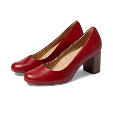 Imagem de MARC JOSEPH NEW YORK Sapato feminino de couro feito no Brasil Midtown Pump, Campari Nappa, 5.5