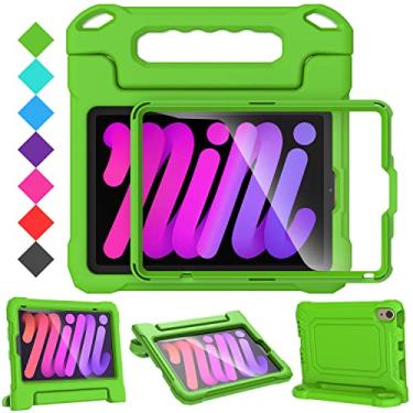 Imagem de SUPLIK Capa infantil para iPad mini 7 (A17 Pro) 2024 e Mini 6 2021, iPad mini 6ª/7ª geração com protetor de tela, capa durável à prova de choque com suporte para iPad mini de 8,3 polegadas de 6/7