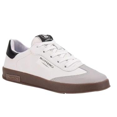 Imagem de Tênis Bottero Couro Camurça Casual Feminino 364905 (Branco/Preto, BR, Adulto, Numérico, 38)