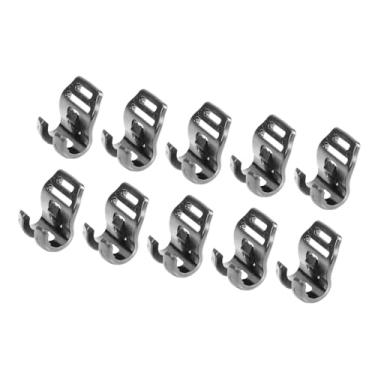 Imagem de IEUDNS 10x Ganchos para mastro de barraca, acessórios de ganchos para pendurar, grampos resistentes, clipes para pendurar barracas para fixar toldos de canoa, 0.85 Cm X 1.5 Cm X 0.65 Cm