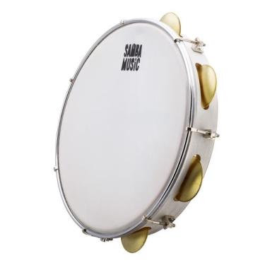 Imagem de Pandeiro Madeira PHX 12 Profissional PD12 LE Samba Music, PD12 Branco