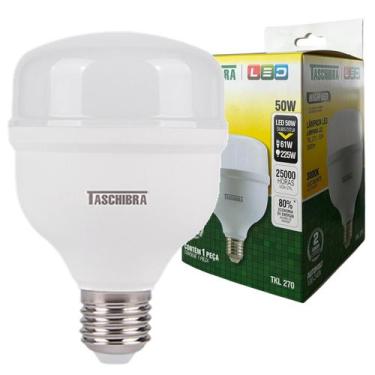 Imagem de Lampada Led Bulbo 50w Luz Quente 3000k Amarela Alta Potencia - TASCHIB