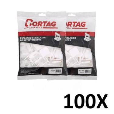 Imagem de Kit 100 Espaçador Nivelador Revestimento Porcelanato 1,0Mm
