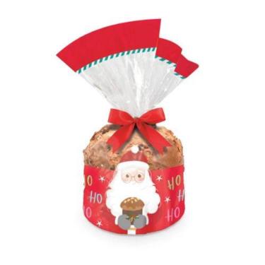 Imagem de Saquinho Para Panetone Papai Noel 100G 13,5X22,5 Cromus