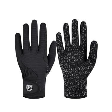 Imagem de Harrison Howard Luvas de equitação para todas as estações, leves, antiderrapantes, para jardinagem, corrida, equitação, luvas de equitação, pretas, P