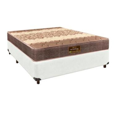 Imagem de Cama + Box Branco e Colchão D26 Casal - Sankonfort