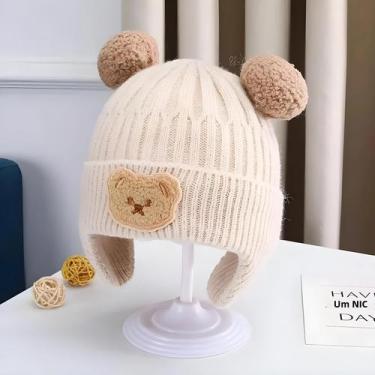 Imagem de Chapéu de Inverno para Bebê - Estilo Urso, Quentinho e com Proteção pa