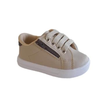 Imagem de Tênis Sapatenis Para Bebê Menino Infantil Sapatinho Social Neném Bege Marrom (19)