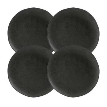Imagem de Jogo De Pratos Sobremesa Orgânico Carbon 19Cm 4 Peças Preto - Porto Br