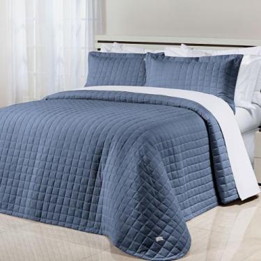 Imagem de Cobre Leito Casal Queen Glass Tecido 200 Fios 100% Algodão 03 Peças - 