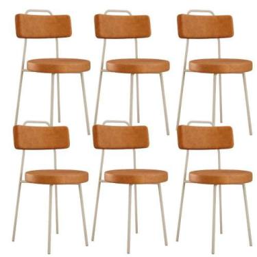 Imagem de Kit 06 Cadeiras Decorativas Estofada Sala Jantar Barcelona Arena L02 m