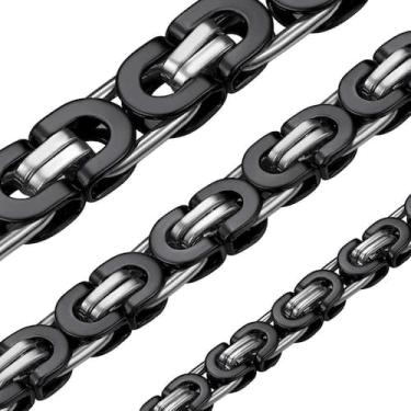 Imagem de Colar ChainsHouse Byzantine Link 10 mm para homens 50 cm em aço inoxid