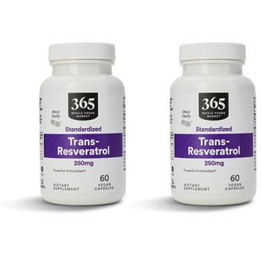 Imagem de 365 by Whole Foods Market Transresveratrol 250 mg 60 cápsulas vegetais