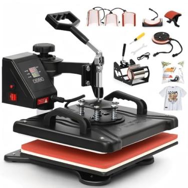 Imagem de 110V, Prensa Termica Sublimação 8 EM 1, Prensa Térmica Sublimação Máquinas de Prensa Térmica Transferência de Calor Por, Maquina de Estampar Camisetas, Prensa Termica para Camisetas Caneca Chapéu Placa