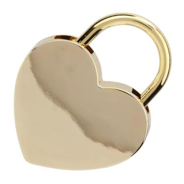 Imagem de Cryfokt Caixa de Joias Vintage Resistente Com Cadeado de Coração Com Chave para Bagagem Pequena e Suprimentos de Artesanato Diário Ouro Antigo Metal Rosa Ouro 45X59mm (imitação de ouro)