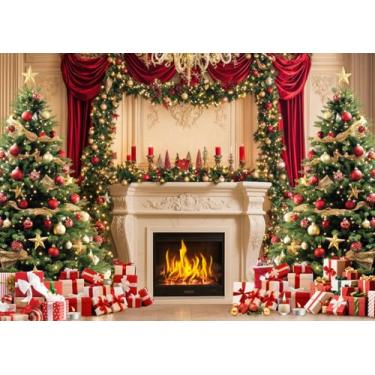 Imagem de Alltten Cenários de Natal de 2,1 x 1,5 m, cenários de Natal para parede, colírios de Natal, para fotografia, decorações de festas de fim de ano, F363