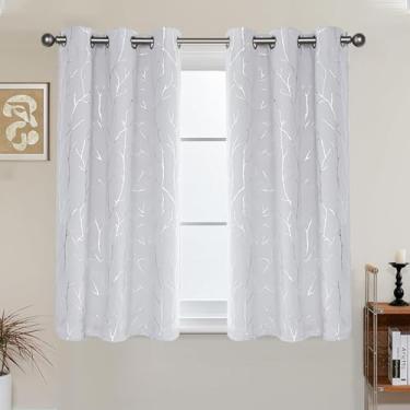 Imagem de BUHUA Cortinas curtas de 76 cm de comprimento, painéis de beliche pretos para trailer, cortinas de janela de cozinha sobre a pia, cortinas blackout com isolamento térmico para janelas pequenas (2